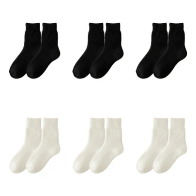 6 Pairs Of Cashmere Socks, Confinement Socks, Autumn And Winter Mid-Leg Socks, Fleece Thickened Sleep Socks, Plush Warm Wool Socks