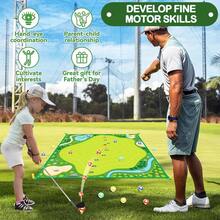 Golf Chipping Game, Golf Chipping Game With Double-Sided Mat, Perfect For Chipping And Swing Training, Backyard Games Golf Hitting Mat, Ideal For Golf Parties And Fun Activities, 2 Adjustable Golf Clubs, 20 Sticky Balls, Outdoor Indoor Family Toss Game, Sport Toy Gift For Kids Adults - 綠色 - 查看 11