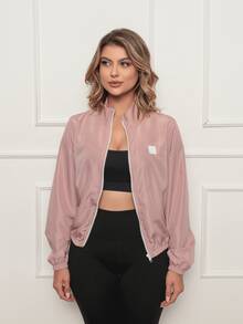 Women's Microfiber Jacket, Water Resistant And UV Protected - Versatile, Comfortable, Stylish, Fitness & Gym - Nude - View 4