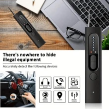 1 pieza Detector de mini cámara portátil, con función de señal RF antiespionaje y 5 niveles de sensibilidad, puede detectar cámaras ocultas y rastreadores GPS, adecuado para automóviles, casas interiores, hoteles, baños, viajes, oficinas y otras escenas, y se puede cargar a través de USB. Es pequeño y fácil de transportar, lo cual es muy adecuado para proteger la privacidad y la . - Negro - Ver 9