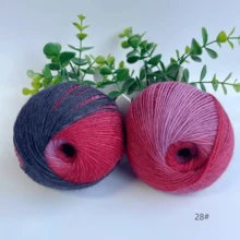 2团100%针织彩色纱线，总长360米/100克，柔软舒适的冰岛混色针织纱线，适合DIY编织、钩编、手工礼品（围巾、披肩、毛衣、帽子）、工艺品制作（1团=50克=180米=1.76盎司*2团） - 彩色 - 查看 15