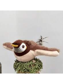 USB充电式互动宠物玩具，逼真鸟形，适合猫咪和小型犬，非飞行拍打玩具