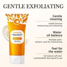 Gel Exfoliante Suave con Enzima de Naranja Alta Actividad - Ilumina Piel Oscura y Rugosa Sin Irritación-100g - Naranja - Ver 7