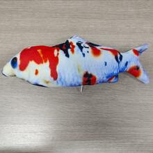 1个电动软体鱼猫玩具，家用娱乐