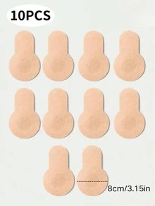 5 cặp miếng dán nâng ngực dùng một lần, chất liệu vải không dệt, giúp nâng ngực và tạo khe ngực, phù hợp cho phụ nữ ngực lớn và ngoại cỡ, gợi cảm và không gây khó chịu, che đầu nhũ hoa giúp ngăn ngừa sự nhô ra và phản chiếu ánh nhìn, nâng đỡ và định hình áo ngực. - Màu be - Xem 4