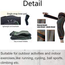 1pc Polyester Straight Long Single Strap Knee Pad, Adult Sports & Fitness Knee Support, Warm For Outdoor Use In Autumn/Winter, Available In Different Colors - Orange - View 9