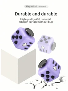1pc Fidget Toy Anti-Anxiety Dice Stress Relief Attention Cube Plastic Game Relaxation Anti-Pressure Cube Toy Gift - Multicolor - View 5