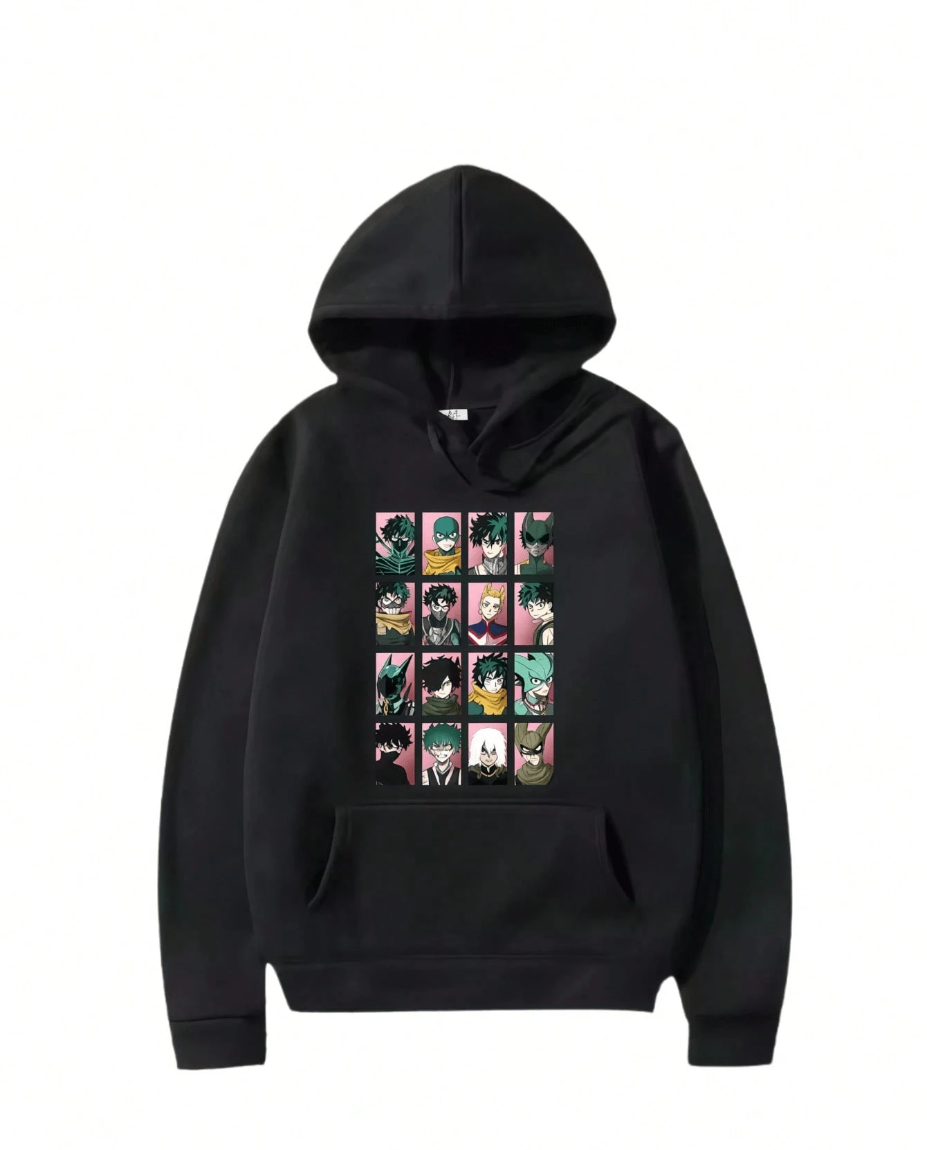 Bluzy z kapturem dla mężczyzn i kobiet z nadrukiem w stylu powieści o demonach, postacie z japońskiej kreskówki anime, bluzy z kapturem z nadrukiem, bluzy z kapturem dla mężczyzn i kobiet, bluzy unisex vintage z kieszeniami, bluzy z długim rękawem, bluzy casualowe, bluzy z kapturem i swetry męskie i damskie, zabawne bluzy z kapturem, ubrania wiosenne, jesienne i zimowe, ubrania uliczne dla mężczyzn i kobiet, idealny prezent dla mężczyzny, nadający się do prania w pralce, wiosenno-jesienny sweter outdoorowy, odpowiedni na imprezy halloweenowe i do codziennego noszenia - Czarny 4 - Zobacz 1