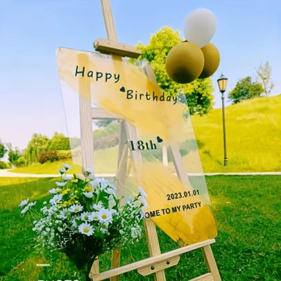 Señal de dirección de boda de acrílico transparente en blanco, señal de dirección de recepción de boda vintage transparente de acrílico, decoración de fiesta de boda, centro de mesa de boda, decoración de boda