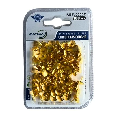 Pack de Chinchetas Metálicas Elegantes en Colores Dorado y Plateado – Tachuelas Resistentes y Brillantes para Corcho, Oficina o Decoración, Perfectas para Fijar Notas, Fotos y Documentos con Estilo y Durabilidad