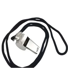 Pack de 2 Silbatos en Colores Rojo y Plateado, Diseñados para Entrenadores, Profesores, Actividades Deportivas, Eventos Escolares, Juegos al Aire Situaciones de Emergencia que Requieren Señalización Clara y Potente - Plateado - Ver 3