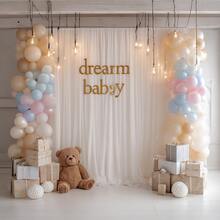 1pc/2pcs White Wedding Backdrop Cloth, Elastic Fabric, Sheer Voile Curtain Fabric (Slightly Transparent/Shiny), Top Grommet Design, Can Be Tied With Rods, Ropes, Etc., Suitable For Romantic Wedding And Banquet Decoration, Brand Events, Celebrations, Parties (Rods Not Included, Need To Prepare Separately)