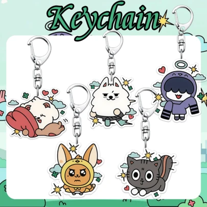 T XT/Tomorrow X Together, Llavero de K-pop, Llavero de Tomorrow X Together, Llavero laminado por ambos lados, Llavero de animal de dibujos animados, Llavero lindo, Colgante de bolso, Llavero, Colgante de coche, Colgante de botella de agua, Artículo decorativo lindo, Pequeño regalo pensativo para amigos