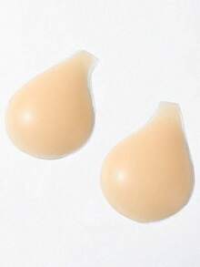 1 Pair Of Silicone Self-Adhesive Pull-Up Nipple Stickers Special Push-Up Breast Tape Non-Slip Sticky Bra Silicone Nipple Stickers Suitable For Backless Dress Wedding Party - Yellow - View 6