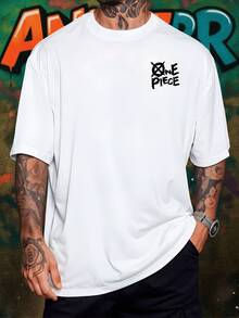 Anime T-Shirt Ace Piece Demon Kimetsu 100% Cotton Premium Streetwear Unisex Immediate Shipping | Plus Size - Vitt - Visa 2