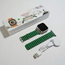 Reloj Inteligente T800 Ultra 1.99'' Smartwatch Genérico con Correa Deportiva Notificaciones Salud y Fitness Compatible Android iOS - Verde - Ver 5