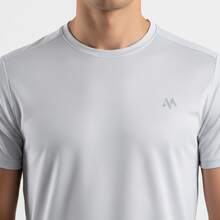 Men's Dry Fit T-Shirt For Gym, Workout, Sports, Quick-Drying, Breathable Fabric - 白色 - 查看 5
