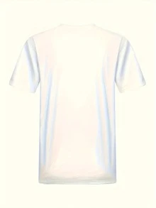 Camiseta algodón mujer estampado ilustración acuarela vintage de mariposa grande y flores silvestres, versátil para estilo primaveral delicado - Blanco - Ver 3