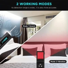 1 pieza Detector de mini cámara portátil, con función de señal RF antiespionaje y 5 niveles de sensibilidad, puede detectar cámaras ocultas y rastreadores GPS, adecuado para automóviles, casas interiores, hoteles, baños, viajes, oficinas y otras escenas, y se puede cargar a través de USB. Es pequeño y fácil de transportar, lo cual es muy adecuado para proteger la privacidad y la . - Negro - Ver 4