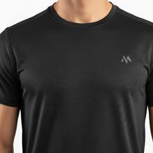 Men's Dry Fit T-Shirt For Gym, Workout, Sports, Quick-Drying, Breathable Fabric - 黑色 - 查看 5