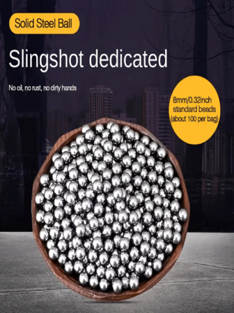 100 st. 6-8 mm blanka precisionsstålkulor, lämpliga för slangbella, slangbellstillbehör, målskytteövning, slangbellsammunition, kompakt storlek, slät yta, slangbellajakt, utomhussporter, målskytteövningsammunition, högkvalitativt stål, hållbar struktur, skyttetillbehör, slangbellahobbyist, jakttillbehör proffsslangbella
