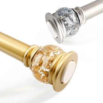 1-Piece Foil-Style Decorative Shower Rod Made Of Sturdy Iron For Durability, Waterproof And Rust-Resistant, Capable Of Supporting Heavy Loads. Features An Elegant Foil Design, Perfect For Kitchens, Bathrooms, Living Rooms, And More. The Perfect Christmas Gift!