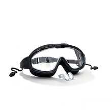 成人大框防水防雾游泳镜，内置耳塞、鼻夹，清晰视野游泳眼镜配件，沙滩必需品，沙滩配件，泳池浮板