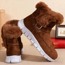 FZY 2026 Winter Ankle Boots And Short Boots, Anti-Slip Winter Ladies' Shoes - Fashionable Mid-Calf Boots - Thick-Bottom Ladies' Ankle Boots, Lightweight And Shock-Absorbing Outdoor Sports Boots - Enlarged Size Ladies' Fleece Boots, Elegant Thick-Soled Shoes - Elegant Ladies' Shoe Styles - Cold-Proof And Warm Snow Boots, Suitable For Outdoor And Casual Winter Ladies' Shoes - Flat Ladies' Boots, Black Boots - Brown Boots - Fur Boots, Perfect Christmas Decorations And Christmas Gifts.Valentine's Day Romantic Attraction EdgyElongate Women's Boots - 棕色 - 查看 2