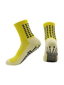 1 Pair Unisex Football/Soccer Socks, Anti-Slip Friction Breathable Mid-Calf Sports Training Match Socks