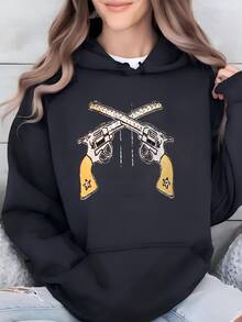 Women Texas Tech University Guns Up Trucker Bling Baseball Hat Hoodie - màu đen - Xem 2