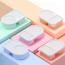 1 hộp đựng thực phẩm bằng silicon - Nhiều màu sắc lựa chọn, ngăn đôi có thể tái sử dụng, có nắp, thích hợp đựng nước sốt salad và gia vị | Di động khi đi du lịch, văn phòng và dã ngoại, thiết kế có thể xếp chồng, có thể rửa bằng máy rửa chén, thiết yếu khi chuẩn bị bữa ăn và đi du lịch - Nhiều màu - Xem 6