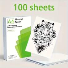 A4 Thermal Paper, 100/200 Sheets, For Printing Letters, Documents, Photos, Contracts, Study & Homework, 21.59x27.94cm, Inkless, Multi-Purpose, Thermal Paper For Printing