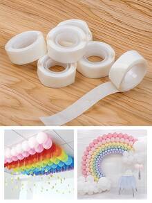 1 Roll Double-Sided Balloon Glue Tape, Invisible Adhesive, Suitable For Balloon Decorations For Birthday Parties, Weddings, Holidays
