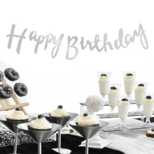 Gold Pull Flag, Birthday Party Backdrop Decor, Gold, Silver, Black, Colorful, Party Supplies, Birthday Decorations - Gold - View 10