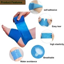 4 Rolls Of Bandage, Soft And Lightweight, High Elasticity, Good Breathability, Helpful For Fixation, Suitable For Ankles, Wrists, Fingers, Elbows, Knees And Other Areas. Equally Suitable For Pets, Easy To Tear, Practical And Portable. - Multicolor - View 8