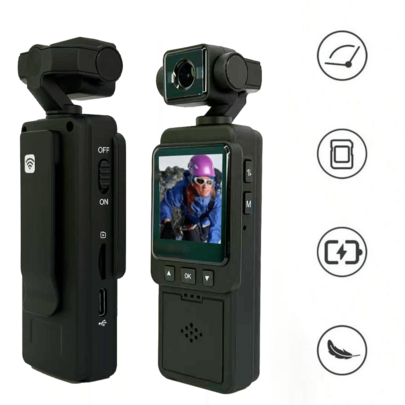 1080P Pocket Action Camera For Family Outdoor Sports Skiing Cycling Hiking Recorder Portable Sports Camera 1.54-Inch Screen WIFI HD Recorder Camera With 360 Rotatable Blog Camera Vlogging Camera IR Night Vision
