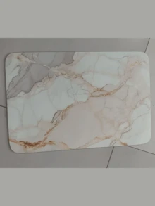 1 tấm thảm silicon siêu thấm hút dùng trong phòng tắm, thảm tắm sang trọng họa tiết vân đá cẩm thạch nhẹ, thảm tắm nhanh khô, thảm mềm dễ lau chùi cho phòng tắm, phòng ngủ, bàn trang điểm, nhà bếp, lối vào, trang trí phòng tắm, thảm trải sàn mới, trang trí nhà cửa, trang trí ngày lễ (Lưu ý: Thảm có thể có mùi nhẹ khi mới mở do bao bì kín trong quá trình vận chuyển, nhưng mùi sẽ biến mất khi được đặt ở nơi thoáng mát, tránh ánh nắng trực tiếp) - Nhiều màu - Xem 6