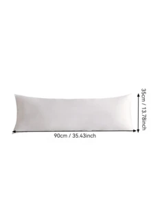 1pc Large Size Pillow - Side Sleeper Breathable Pillow - Soft Long Bed Pillow For Adults, 40 X 80 Cm / 15.7*31.5 Inches, Practical Holiday Gift - White - View 8