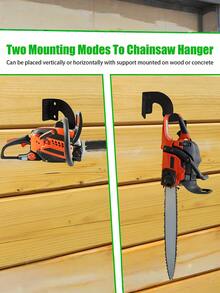 1个重型1-2英寸链锯挂钩，壁挂式锯具收纳架，适用于车库和花园工具整理，可用于车间、杂物间和户外棚屋；坚固耐用、节省空间、易于安装的挂钩，适用于链锯、电锯、高枝锯、大锤、木工工具等，使工具整齐有序、方便取用，是家庭、工作室和庭院使用的理想之选。 - 彩色 - 查看 6