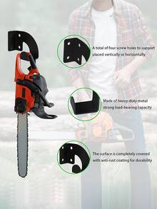 1个重型1-2英寸链锯挂钩，壁挂式锯具收纳架，适用于车库和花园工具整理，可用于车间、杂物间和户外棚屋；坚固耐用、节省空间、易于安装的挂钩，适用于链锯、电锯、高枝锯、大锤、木工工具等，使工具整齐有序、方便取用，是家庭、工作室和庭院使用的理想之选。 - 彩色 - 查看 4