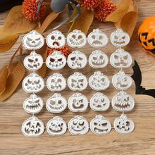 1pc Halloween Pumpkin Face Metal Cutting Die, Suitable For DIY Scrapbooking, Greeting Cards And Paper Craft, Metal Cutting Mold - Silver - View 1