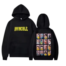 Invincible Variant Graphic Hoodie Men Women Vintage Long Sleeve Sweatshirt With Print Graphics Fashion Oversized Hoodie Unisex - màu đen - Xem 1