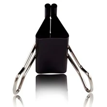 Pack de Pinzas de Acero Negro de Alta Resistencia en Presentaciones de 2, 3, 4, 6 y 8 Piezas, Perfectas para Archivar, Sujetar Documentos, Organizar Proyectos y Mantener el Orden en Oficina, Escuela o Hogar con un Acabado Profesional y Duradero - Negro - Ver 2