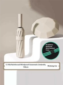 12-Rippen Sturmfester Regenschirm, 60-Regengeschützt Automatikschirm, Dual-Nutzung für sonnige und regnerische Tage, UV-Schutz, robuster Faltregenschirm für Männer und Frauen für Outdoor-Aktivitäten.