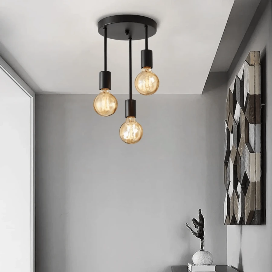 Modern Minimalist Straight Tube Ceiling Light, American Creative Bedroom Dining Room Pendant Light, Study Room Balcony Small Pendant Lamp - 彩色 - 查看 1