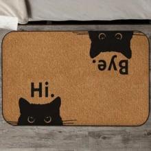 1pc Fashionable Welcome Mat - Cute Cat Pattern, Non-Slip, Washable, Suitable For Home Decor, Bathroom Mat, Winter Home Decor And Christmas Gift, Applicable For Entryway, Bathroom, Kitchen And Bedroom. Can Be Used Indoor And Outdoor | Christmas Decor, Christmas, Rug, Room Decor, Carpet, Bedroom Rug, Kitchen Floor Mat, Home Decor, Doormat, Bathroom Mat, Kitchen Rug - Multicolor - View 14
