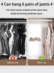 1Pc Foldable Retractable Clothing Rack, 6 Layers Pants Hangers Space Saving, Scarf And Jean Hangers - Closet Organizers And Storage For Pants Jeans Skirts Scarf Legging, Stainless Steel Hat Rack, Leggings Hanger, And Scarf Holder With 360° Swivel Hook, Clothes Pants Hangers,Anti-Slip Design, Hanging Hat Rack For Closet, Wardrobe, Multi-Functional Hat Display Rack - Nhiều màu - Xem 5