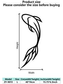 1pc Minimalist Metal Koi Fish Wall Decor, Abstract Art Metal Wall Hanging, Modern Wall Art Decoration For Living Room, Nursery, Bedroom, Office