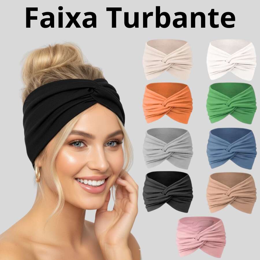 Women's Headband/Turban Hair Accessory - Comfortable And Fashionable For Yoga - 黑色 - 查看 1