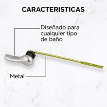 Chrome Toilet Tank Lever, Universal Metal Replacement Part, Quick Installation, Compatible With Standard Toilets, Elegant And Functional Design - Silver - View 5